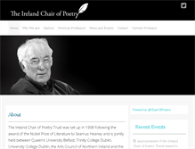 Tablet Screenshot of irelandchairofpoetry.org